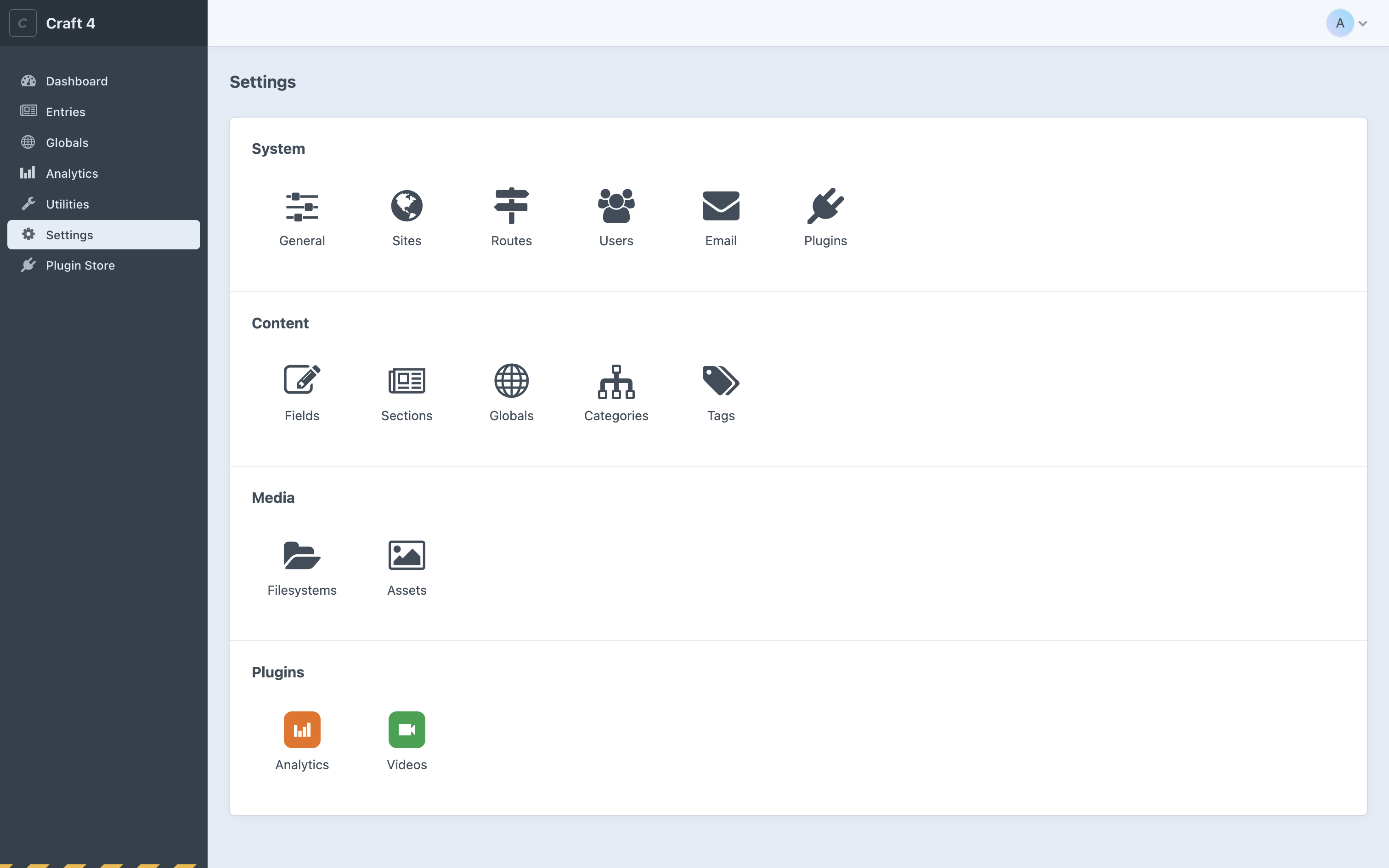 Control Panel Settings