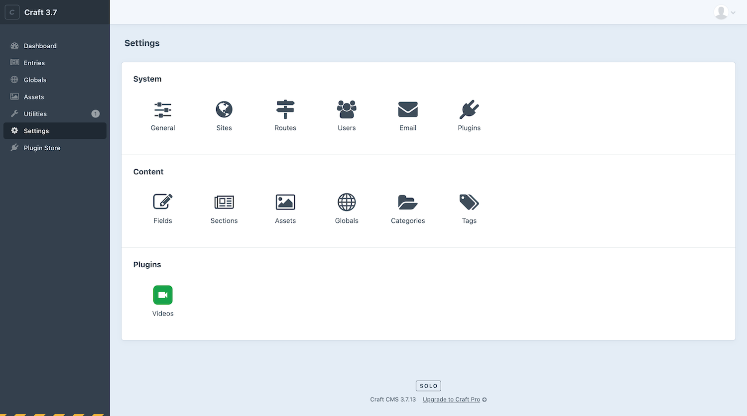 Control Panel Settings