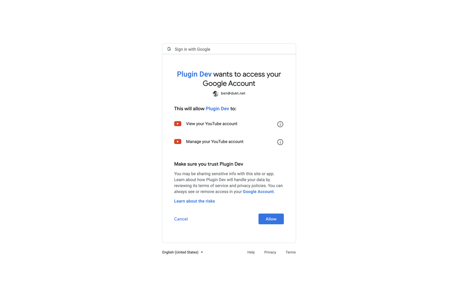 Google Authorizations